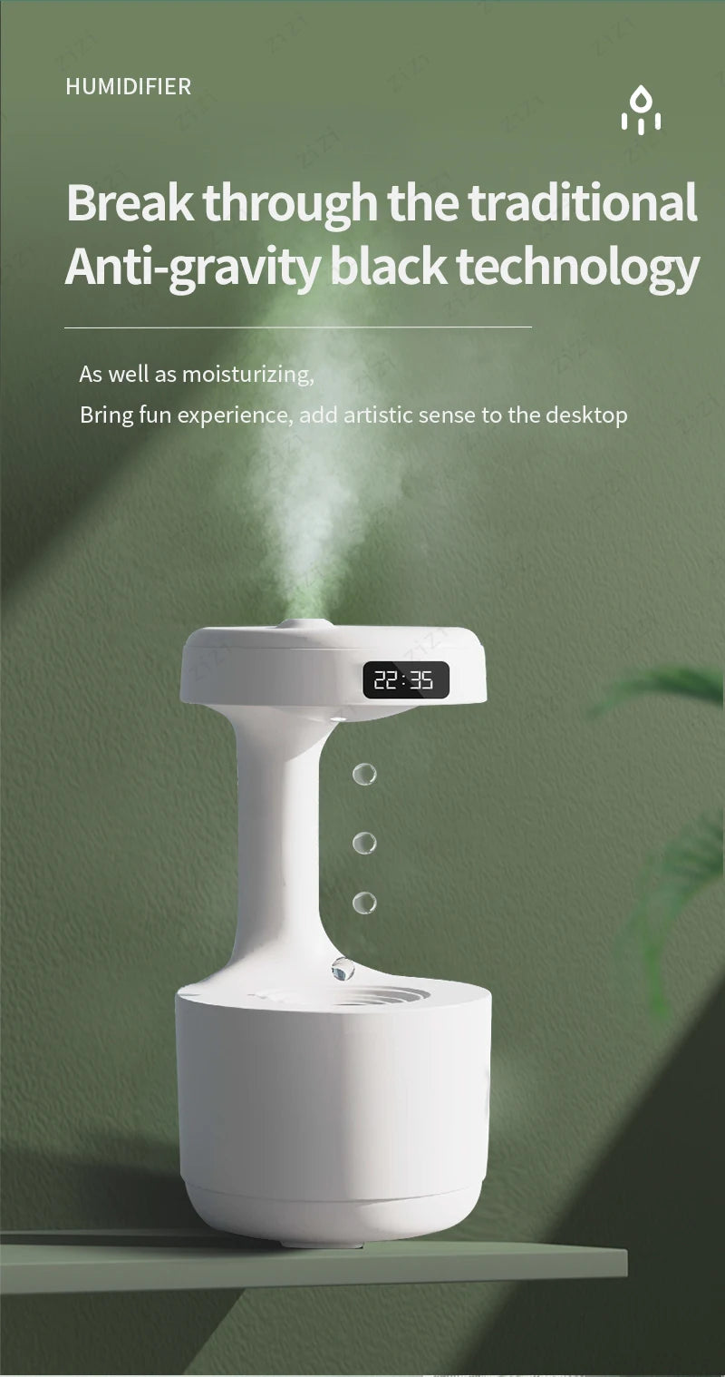 Azylo Smart Anti-Gravity Water Droplet Humidifier & Night Light