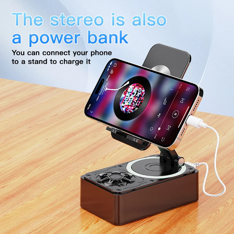 Azylo 3-in-1 Foldable Bluetooth Speaker & Desktop Phone Stand Power Bank