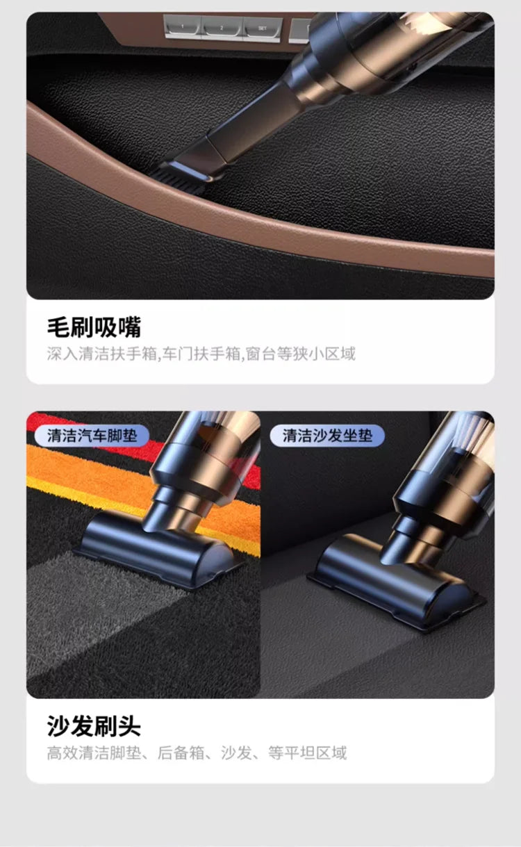 Azylo Portable Mini Handheld Wireless Car Vacuum Cleaner