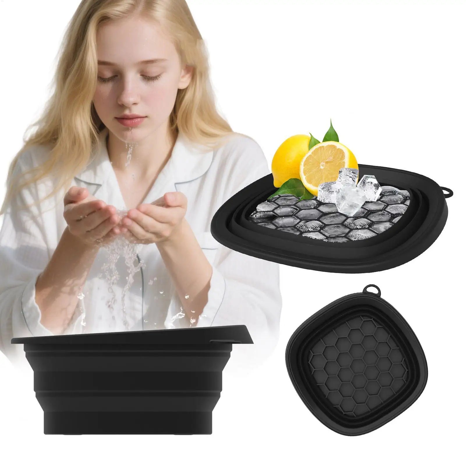 Azylo Foldable Silicone Ice Face Bowl & Facial Cold Plunge Basin