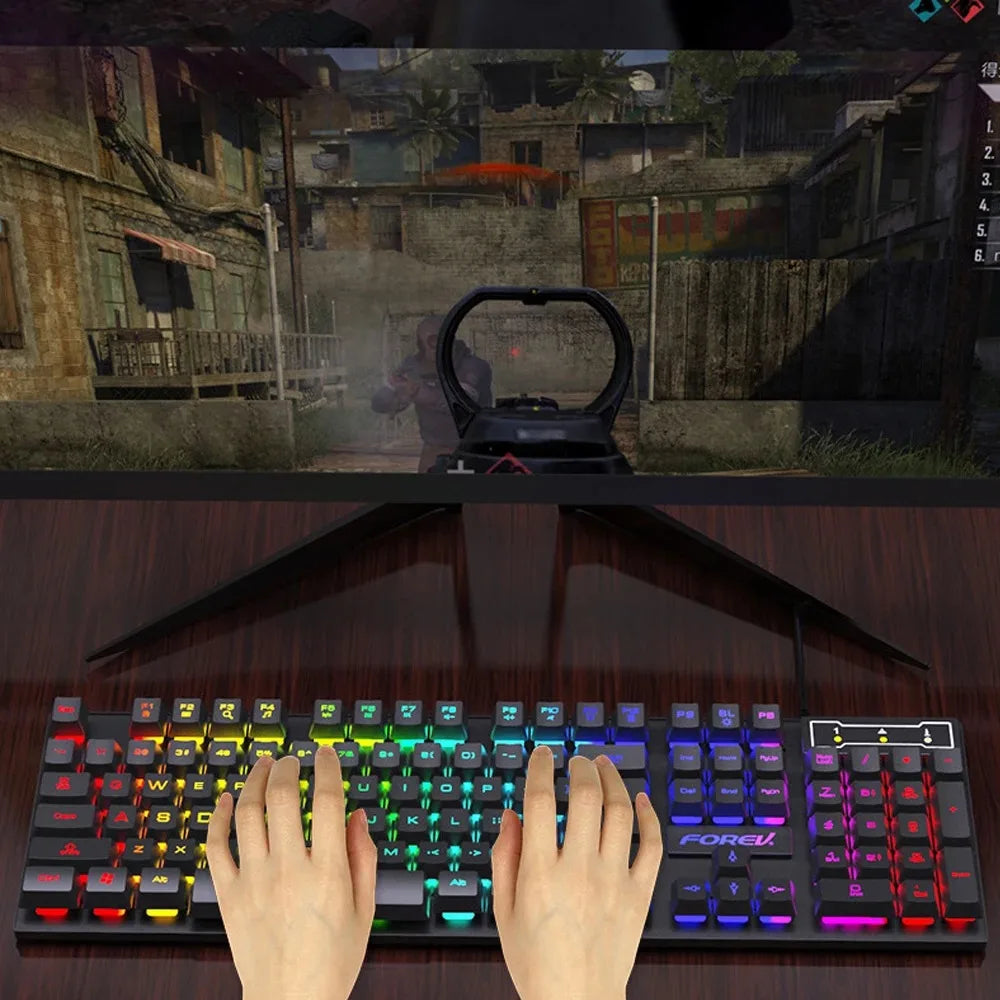 Azylo RGB Gaming Keyboard with Mechanical Feel (104 Keys)