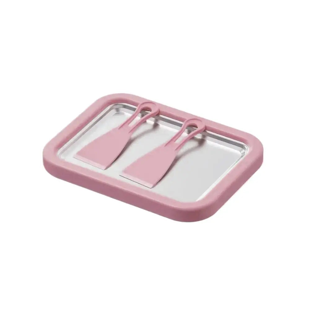 Azylo DIY Instant Rolled Ice Cream Maker Pan (with 2 Scrapers)