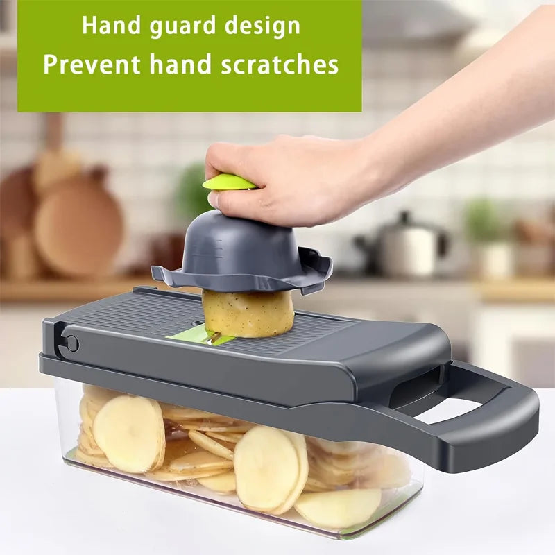 Azylo 14-in-1 Multi-Functional Vegetable Chopper, Dicer & Slicer Set