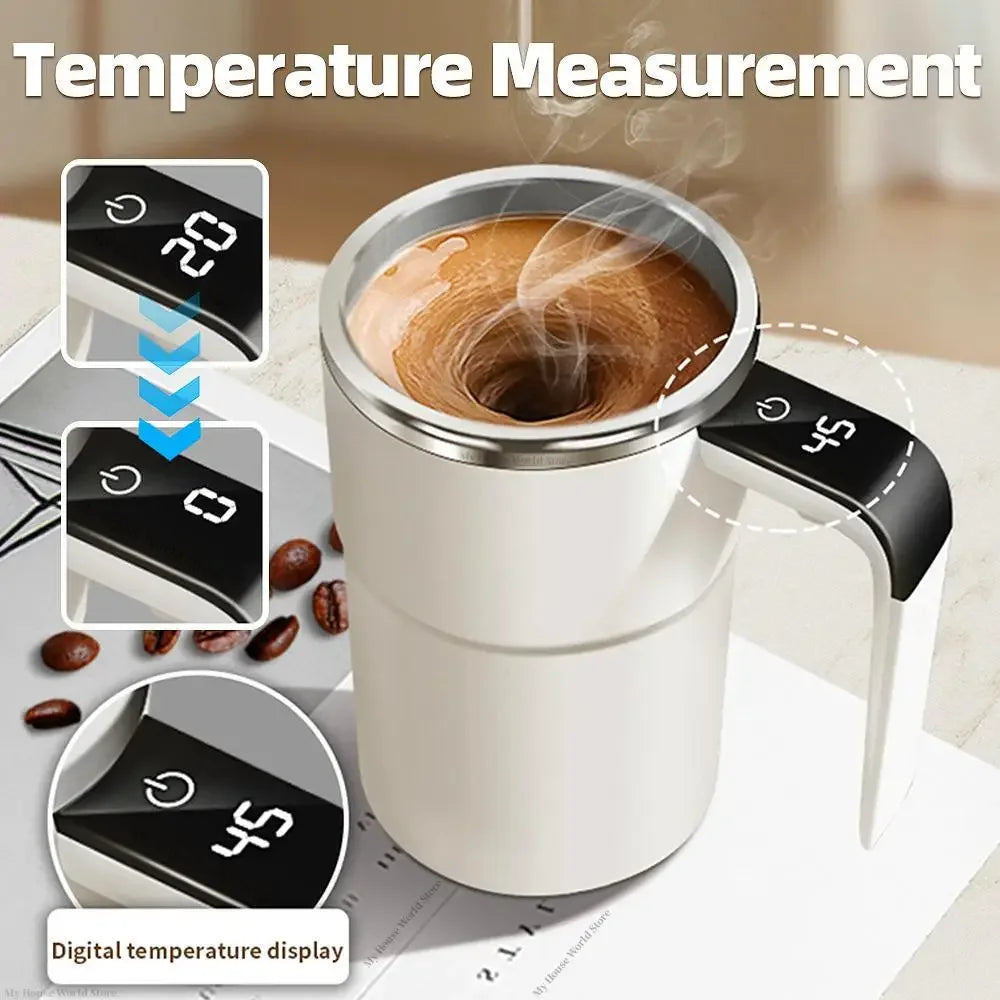 Azylo Smart Magnetic Self-Stirring Mug & Automatic Coffee Mixer (380ml)