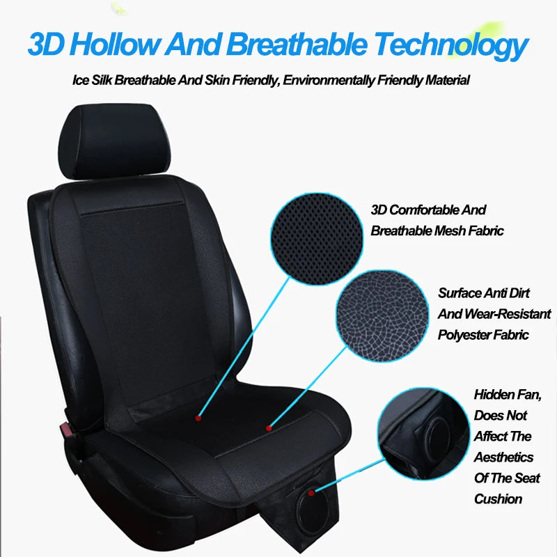 Azylo Ultra-Breathable 3D Mesh Car Seat Cooling Pad & Ventilation Cushion
