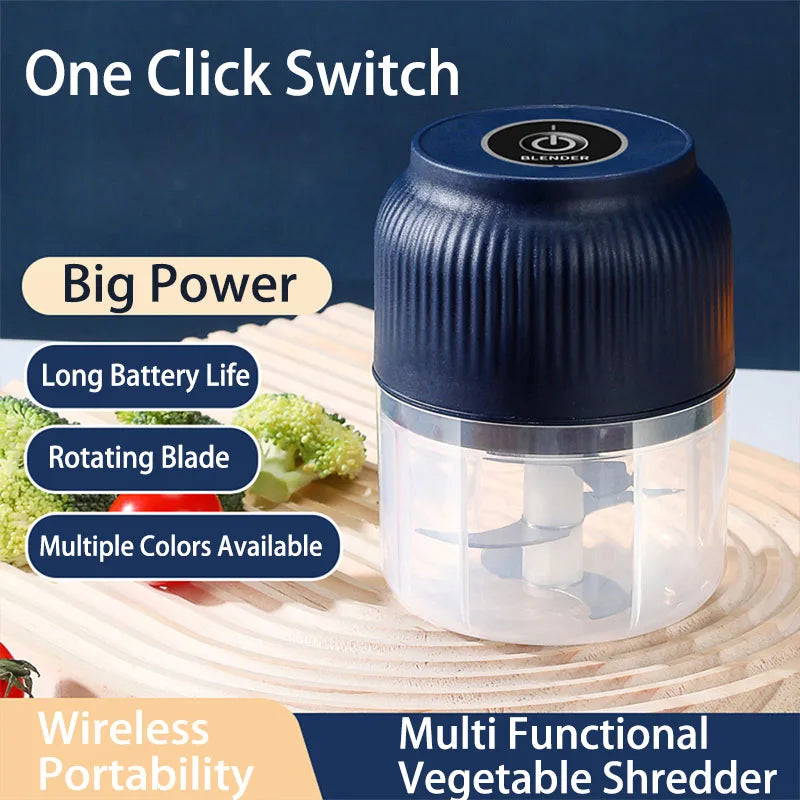 Azylo Mini Wireless Electric Garlic & Vegetable Chopper (250ml)
