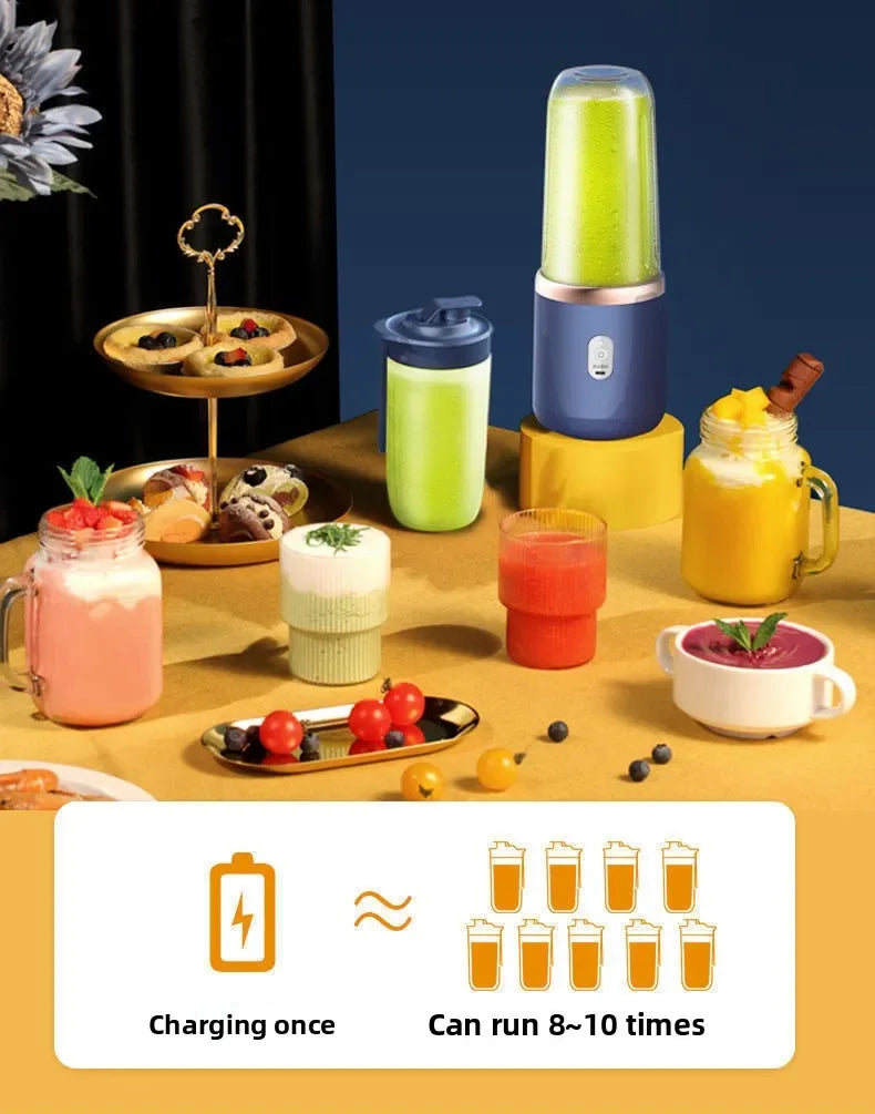 Azylo Portable 6-Blade Mini USB Juicer & Smoothie Blender