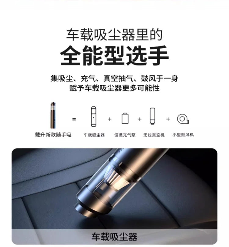Azylo Portable Mini Handheld Wireless Car Vacuum Cleaner
