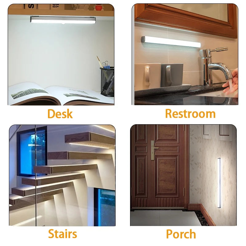 Azylo 3-Color Smart Motion Sensor LED Night Light (Type-C Rechargeable)