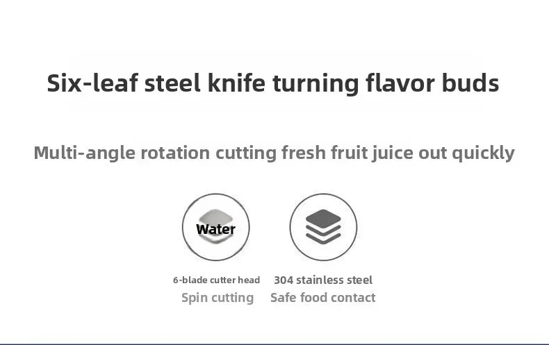 Azylo Portable 6-Blade Mini USB Juicer & Smoothie Blender