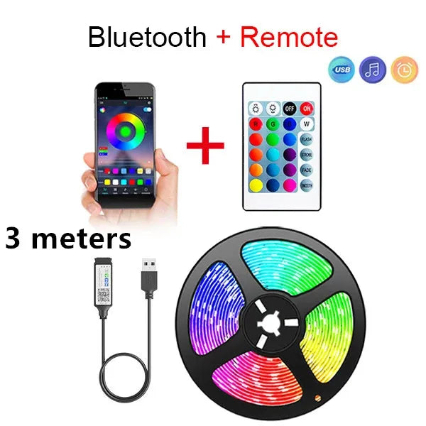 Azylo Smart Bluetooth RGB LED Strip Lights (5M / App Control)