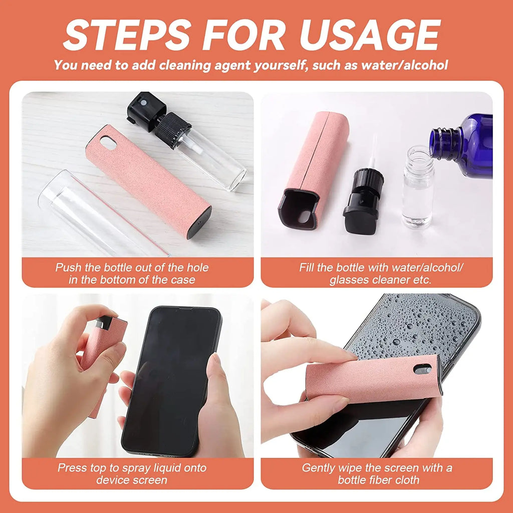 Azylo 2-in-1 Portable Phone Screen Cleaner & Microfiber Wiping Set