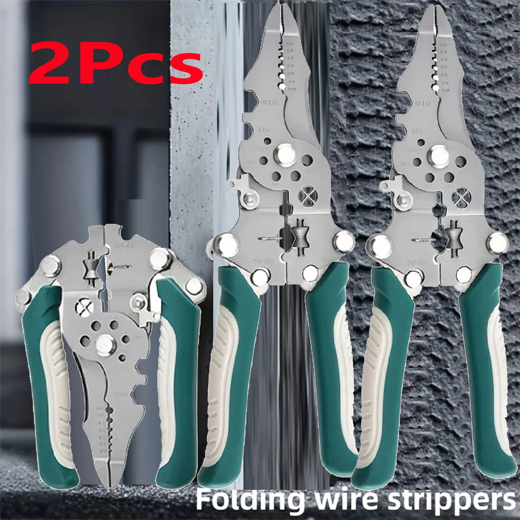 Azylo 18-in-1 Foldable Multifunctional Wire Stripper & Crimping Pliers