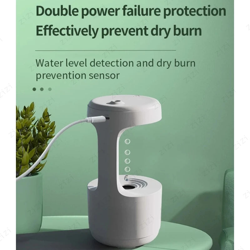 Azylo Smart Anti-Gravity Water Droplet Humidifier & Night Light