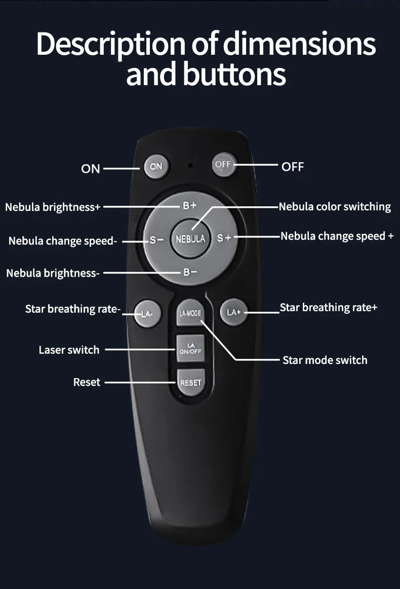 Azylo Smart Astronaut Galaxy Nebula Star Projector