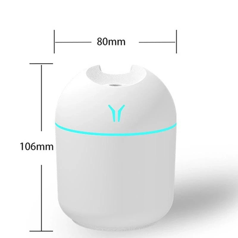 Azylo Mini Portable USB Air Humidifier & Color LED Diffuser (250ml)