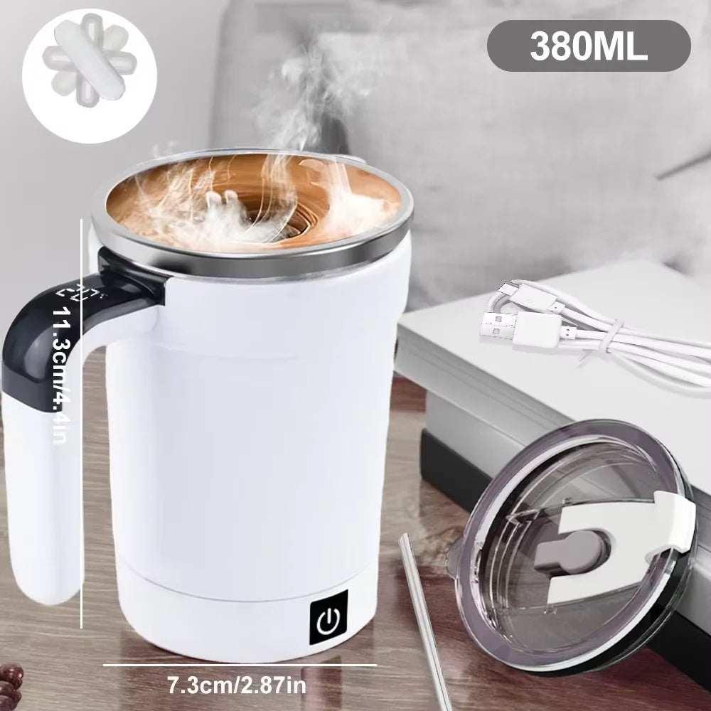 Azylo Smart Magnetic Self-Stirring Mug & Automatic Coffee Mixer (380ml)
