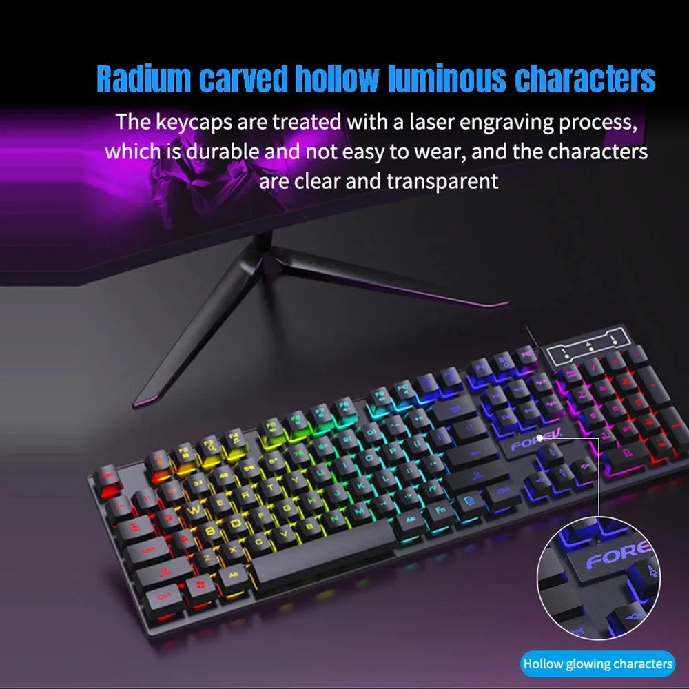 Azylo RGB Gaming Keyboard with Mechanical Feel (104 Keys)