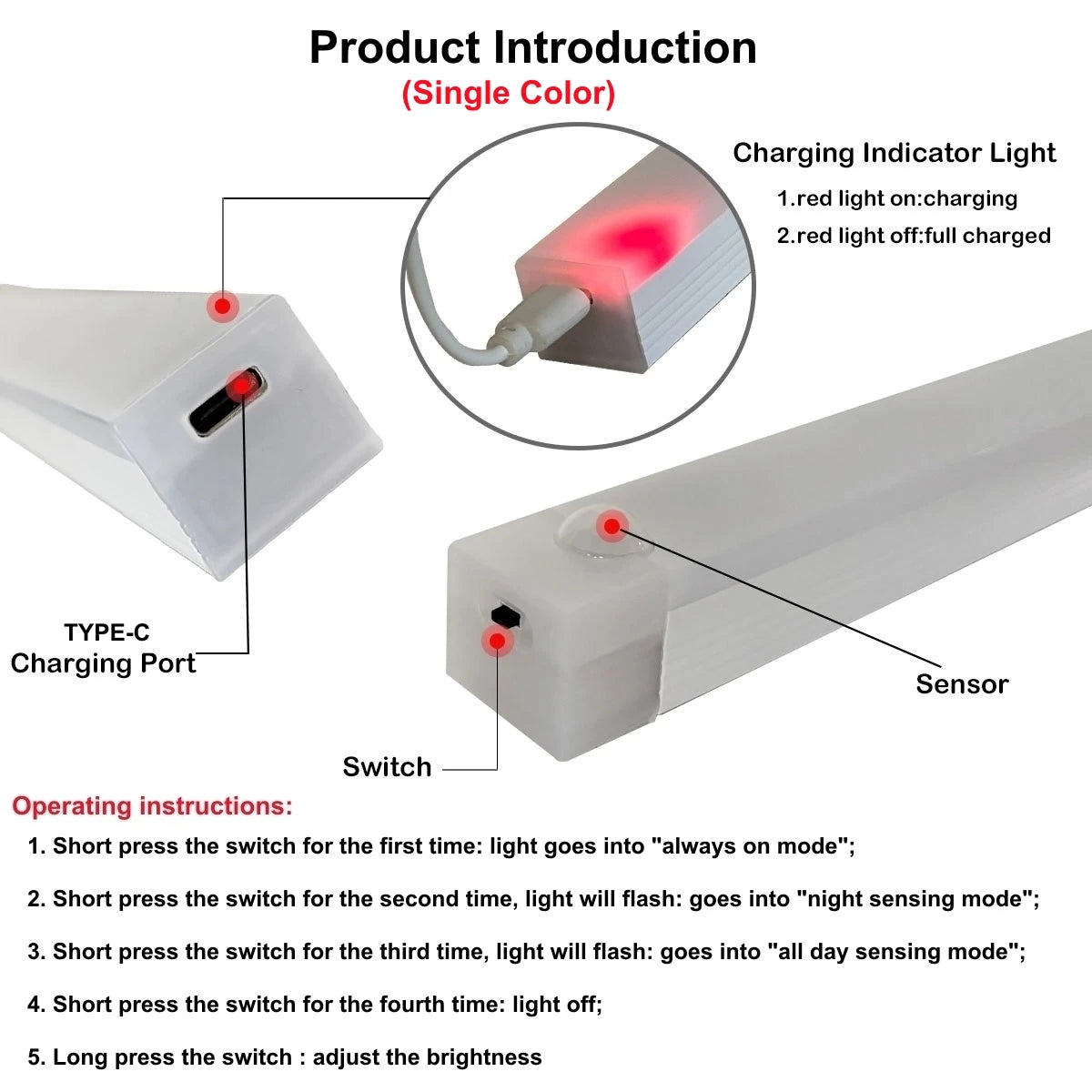 Azylo Magnetic Wireless LED Motion Sensor Night Light