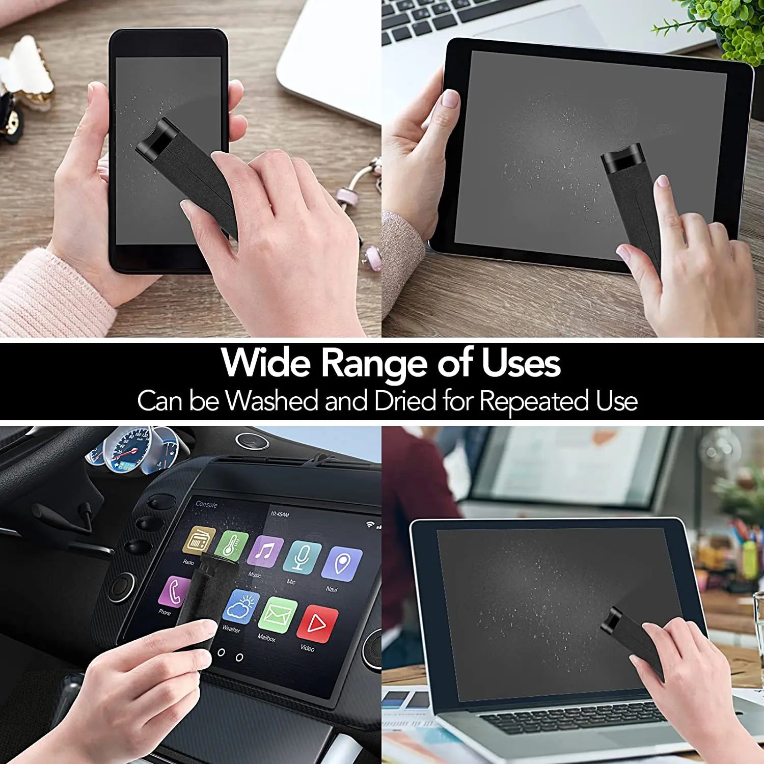 Azylo 2-in-1 Portable Phone Screen Cleaner & Microfiber Wiping Set