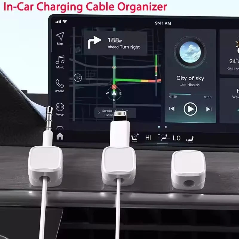 Azylo Premium Magnetic Cable Clip & Desktop Wire Organizer (6-Piece Set)