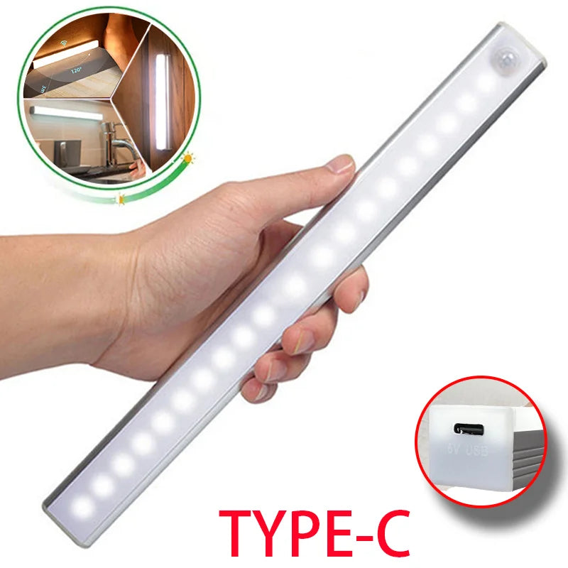 Azylo 3-Color Smart Motion Sensor LED Night Light (Type-C Rechargeable)