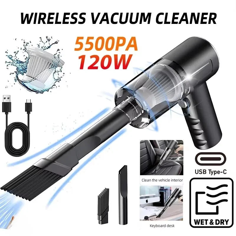 Azylo 120W High-Power Wireless Handheld Car Vacuum