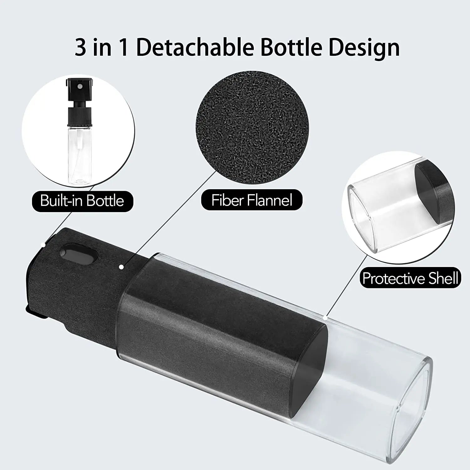 Azylo 2-in-1 Portable Phone Screen Cleaner & Microfiber Wiping Set