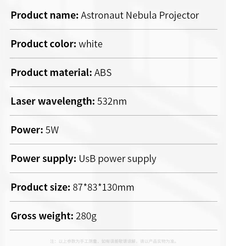 Azylo Smart Astronaut Galaxy Nebula Star Projector