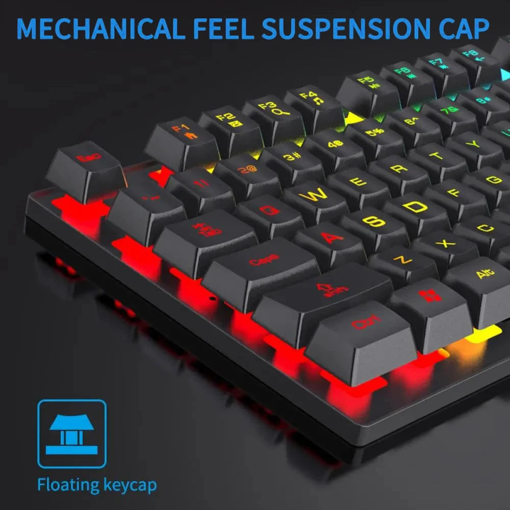 Azylo RGB Gaming Keyboard with Mechanical Feel (104 Keys)