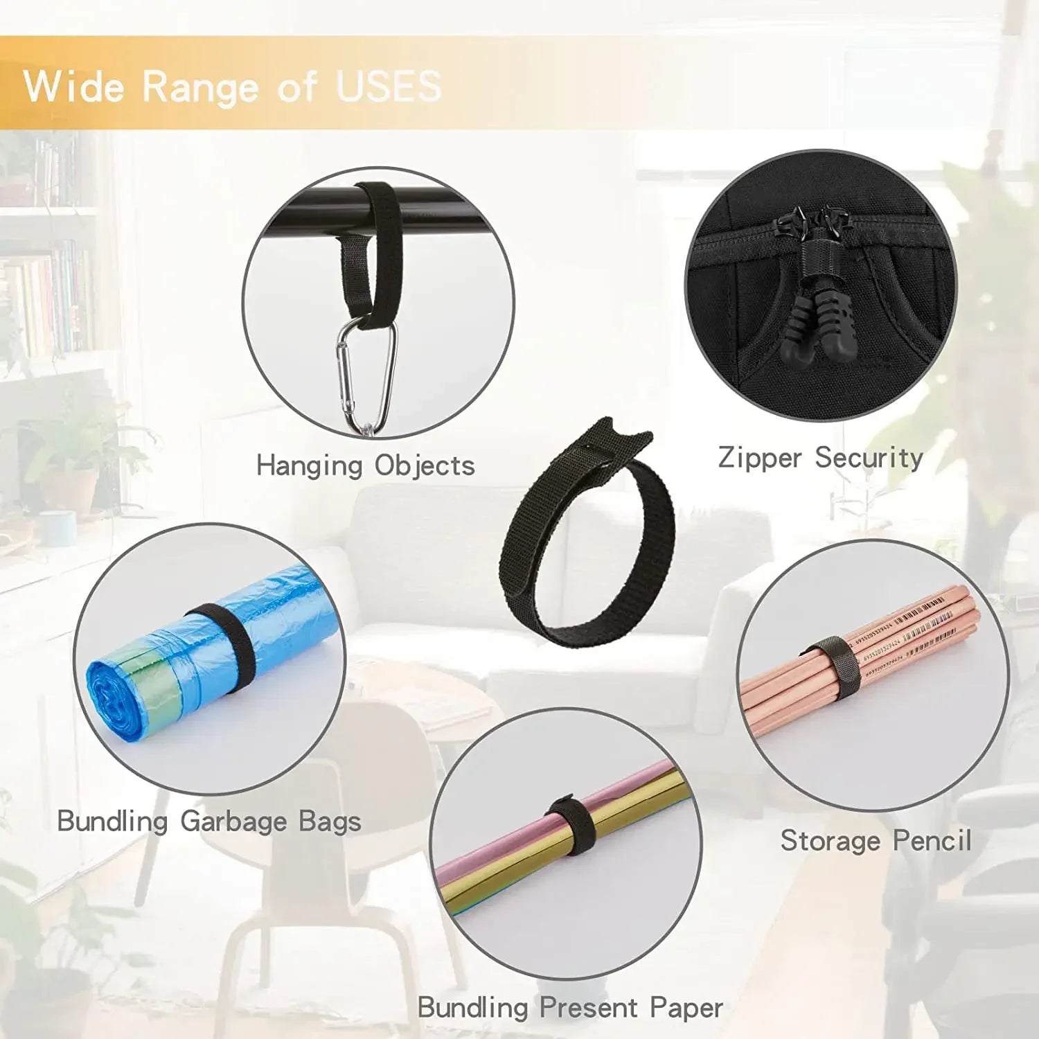 Azylo Reusable Nylon Cable Organizer & Management Tape Roll