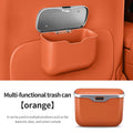 Azylo Luxury PU Leather Car Trash Can with Push-Button Lid