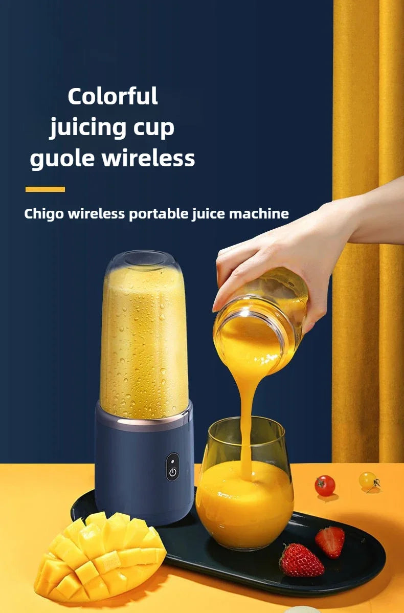 Azylo Portable 6-Blade Mini USB Juicer & Smoothie Blender