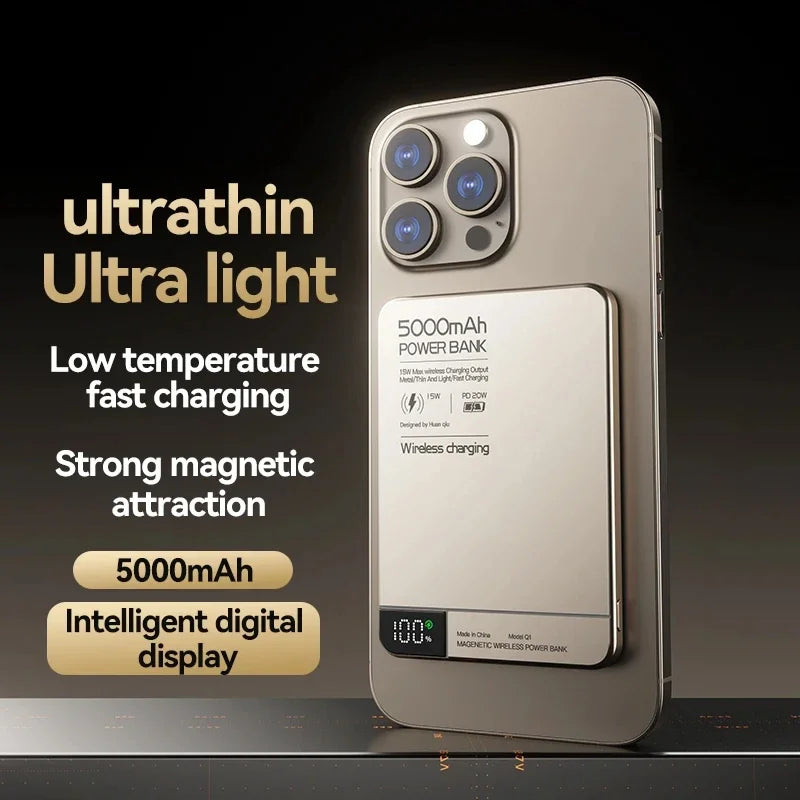 Azylo Ultra 120W Magnetic Wireless Power Bank with LED Lamp