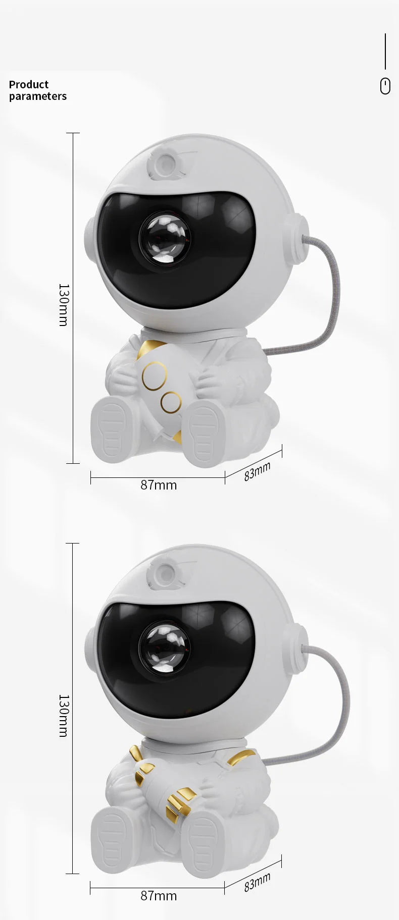 Azylo Smart Astronaut Galaxy Nebula Star Projector