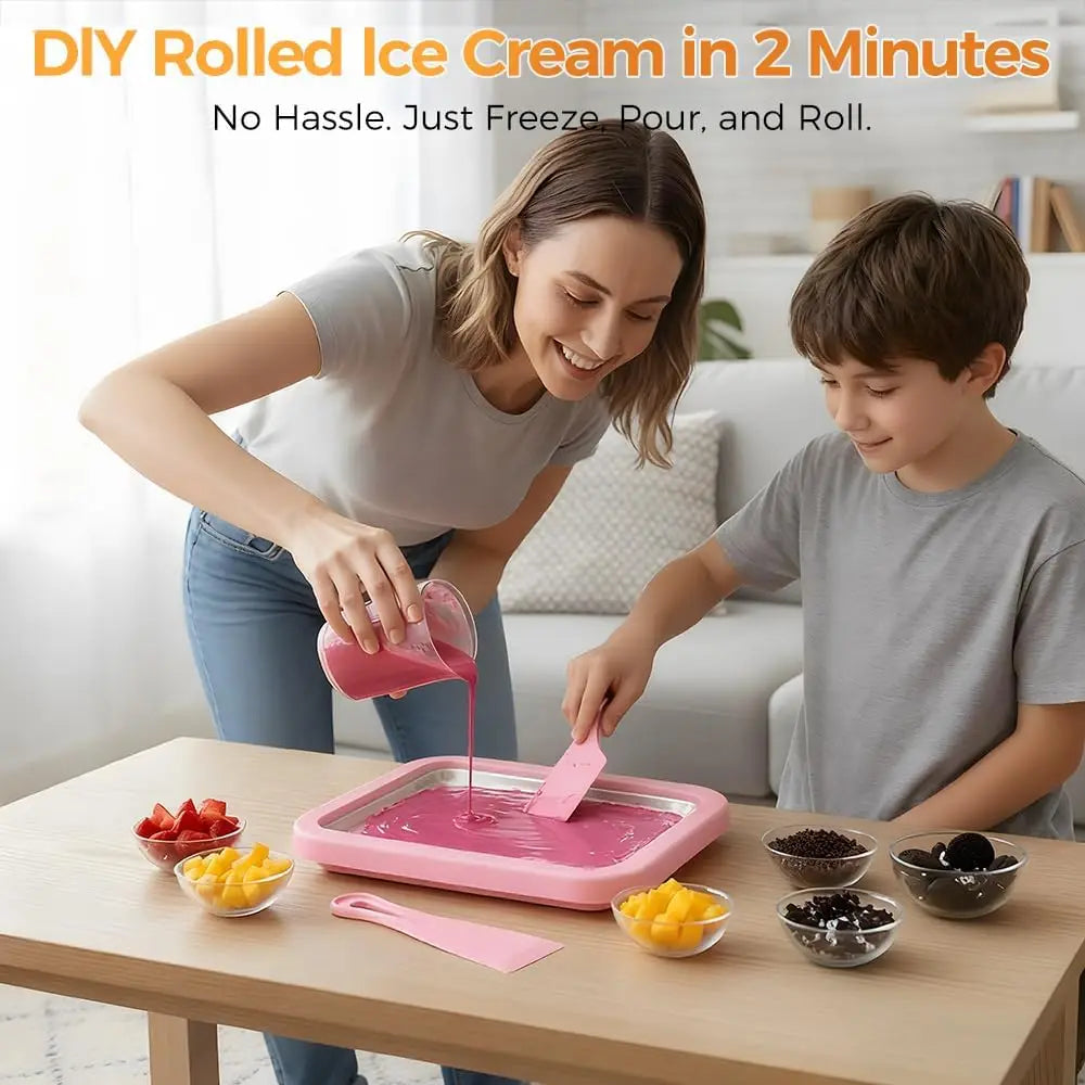 Azylo Kids DIY Stir-Fried Yogurt & Rolled Ice Cream Maker Pan