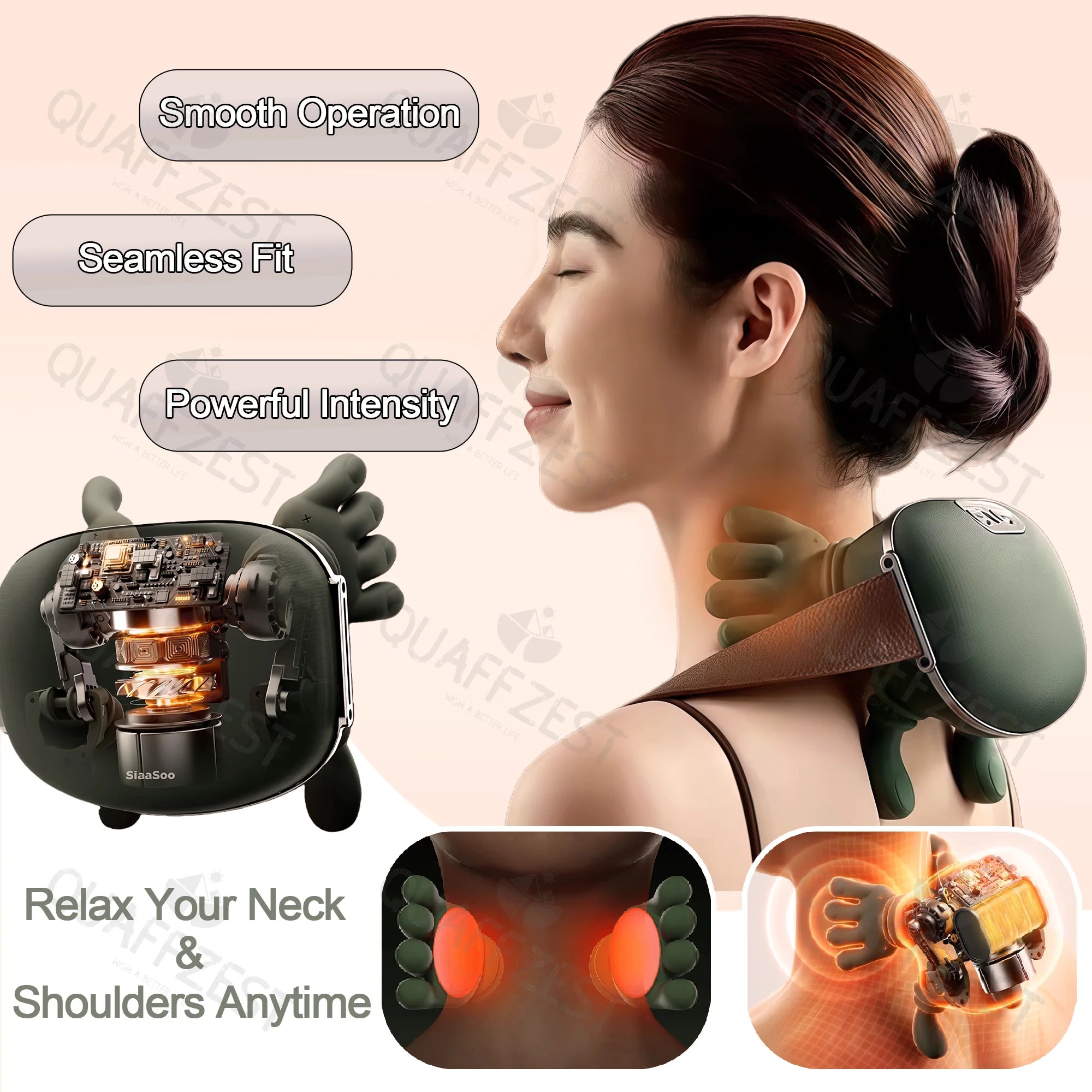 Azylo Smart Bionic Kneading Neck & Shoulder Massager (with Heat)
