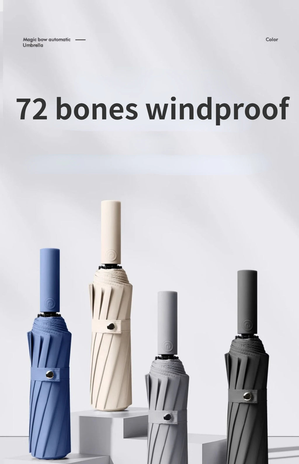 Azylo 72-Bone Hyper-Reinforced Automatic Windproof Umbrella