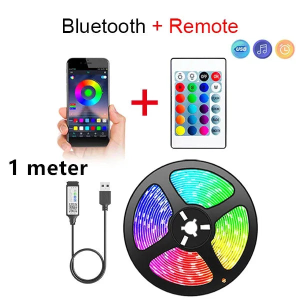 Azylo Smart Bluetooth RGB LED Strip Lights (5M / App Control)