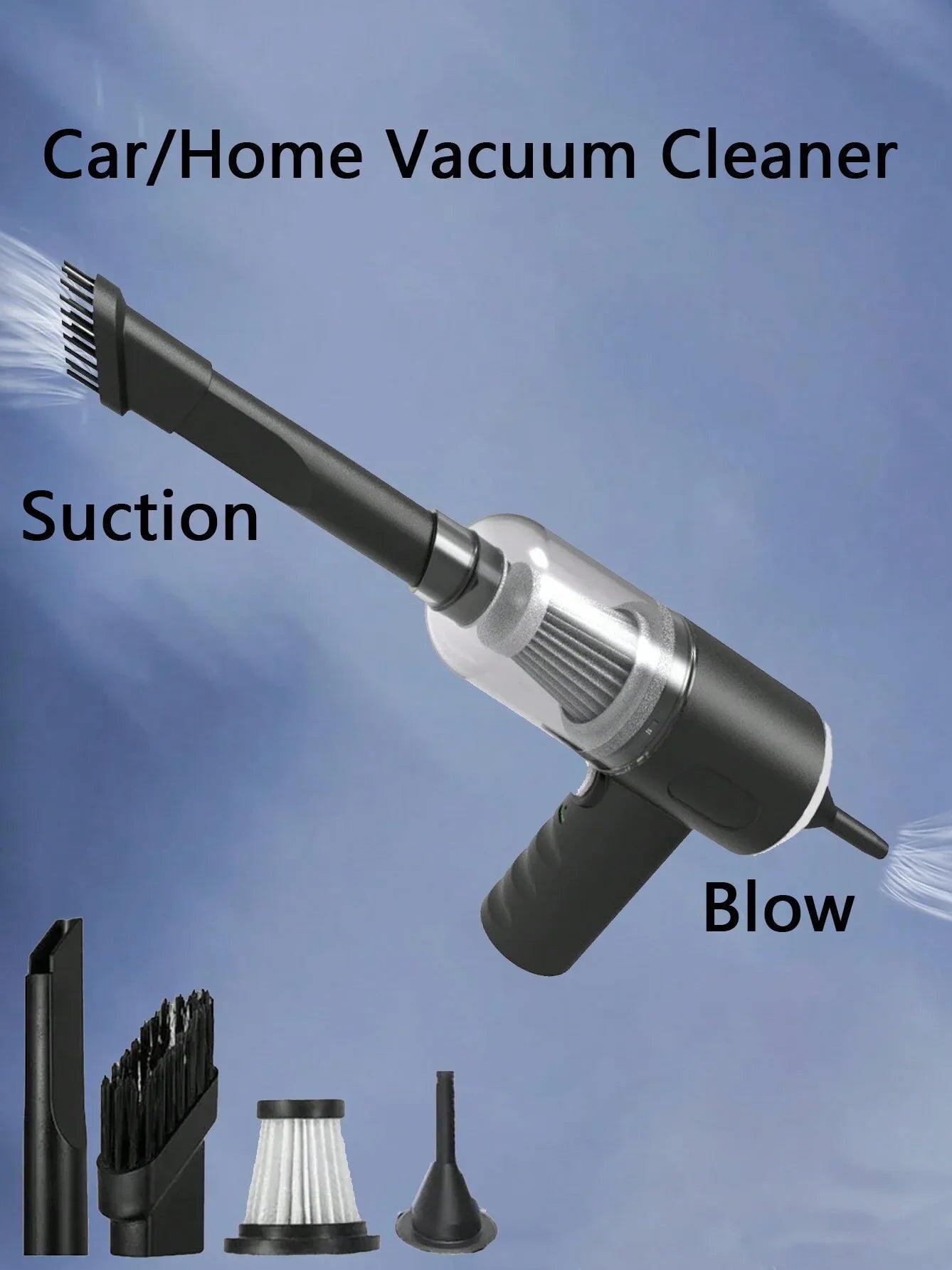 Azylo 120W High-Power Wireless Handheld Car Vacuum