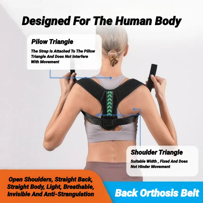 Azylo Adjustable Breathable Back Posture Corrector & Shoulder Support Belt