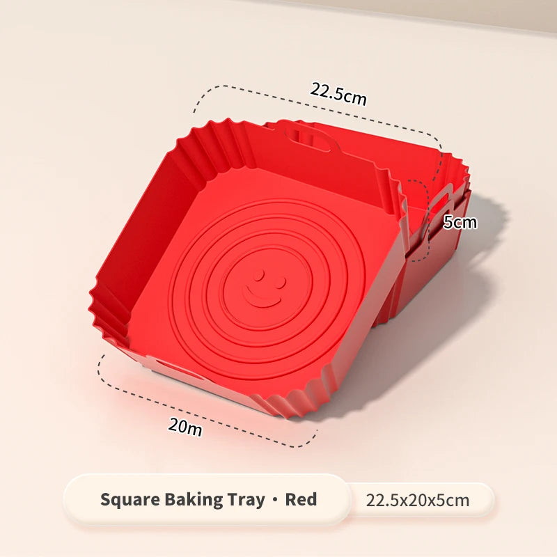 Azylo Reusable Silicone Air Fryer Liners (8-Inch Square)