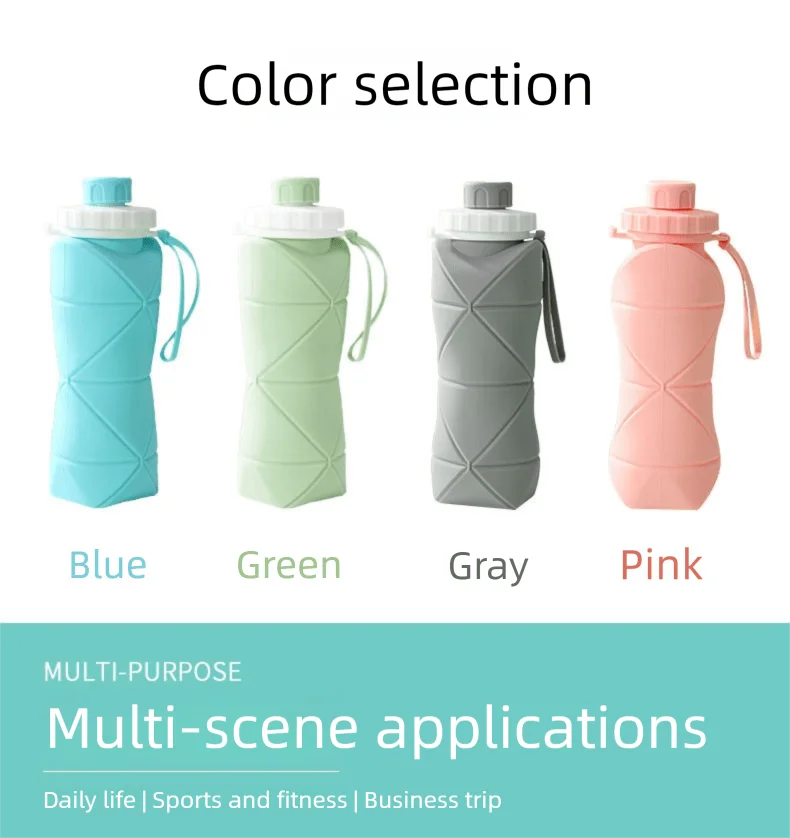 Azylo 600ml Large Collapsible Silicone Travel Cup (Foldable Portable Mug)