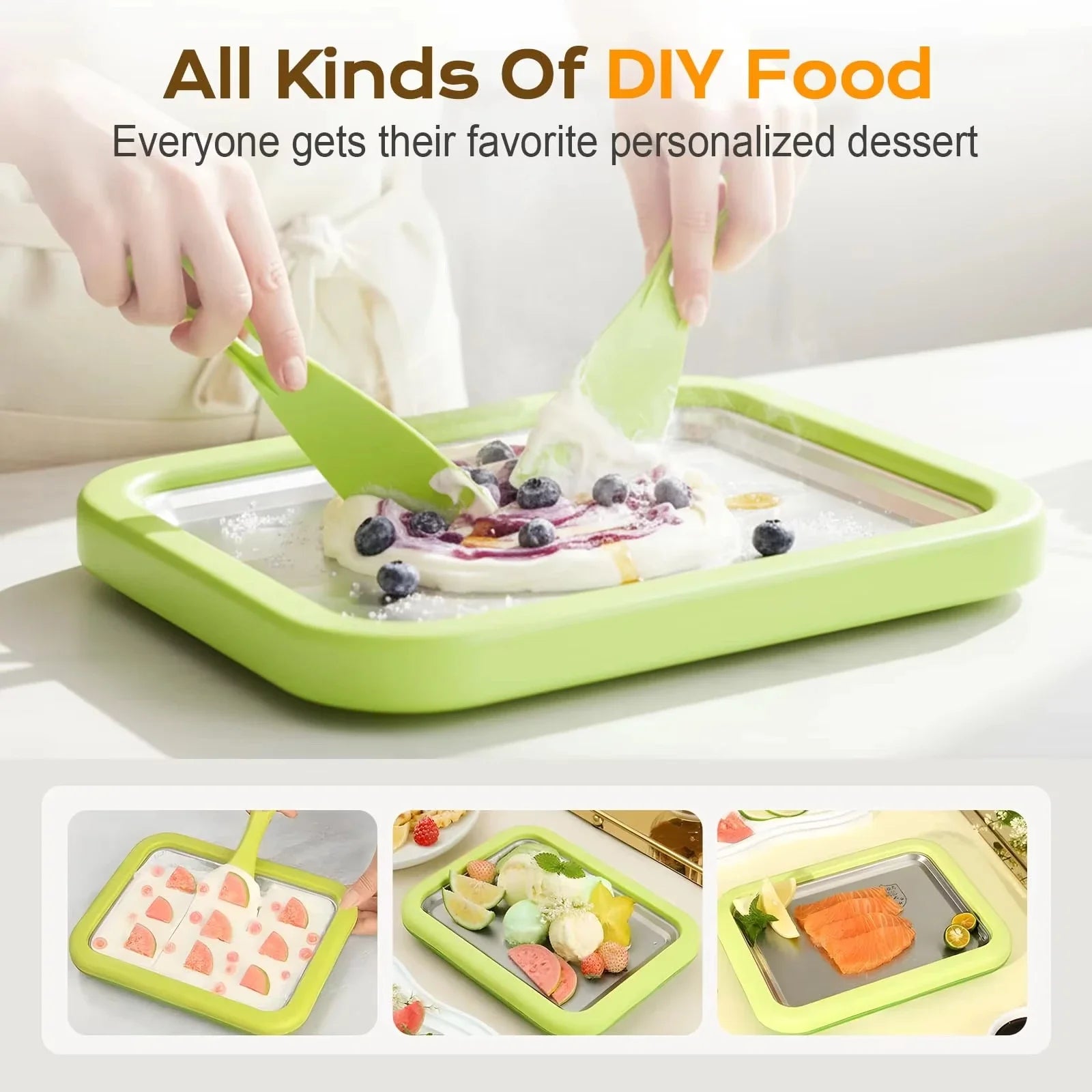 Azylo Kids DIY Stir-Fried Yogurt & Rolled Ice Cream Maker Pan