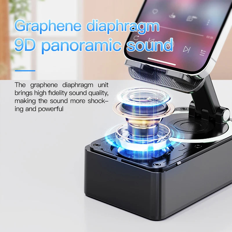 Azylo 3-in-1 Foldable Bluetooth Speaker & Desktop Phone Stand Power Bank