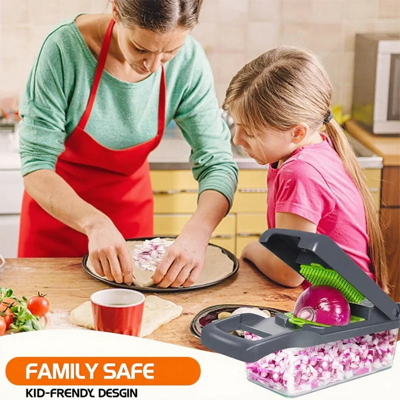 Azylo 14-in-1 Multi-Functional Vegetable Chopper, Dicer & Slicer Set