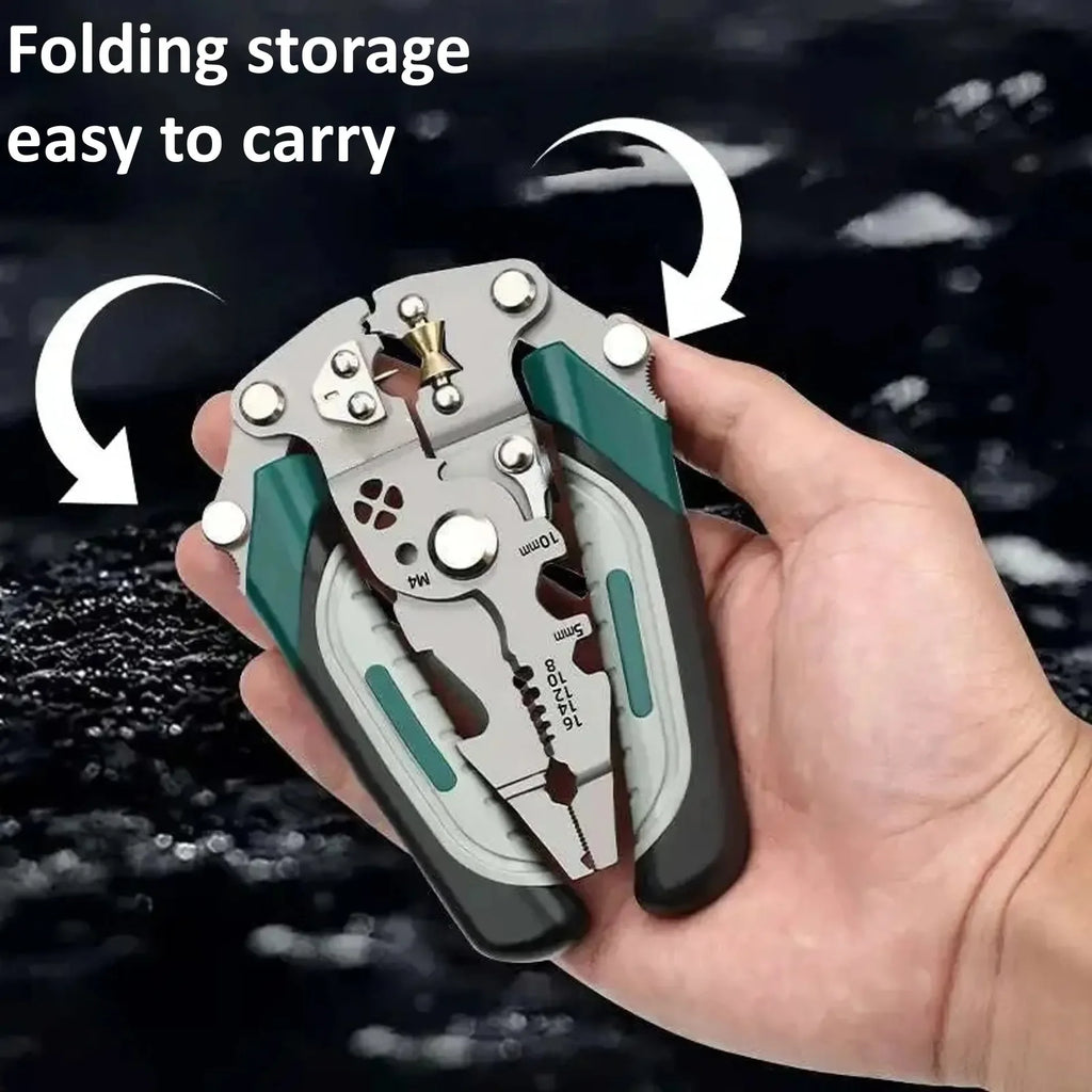 Azylo 18-in-1 Foldable Multifunctional Wire Stripper & Crimping Pliers