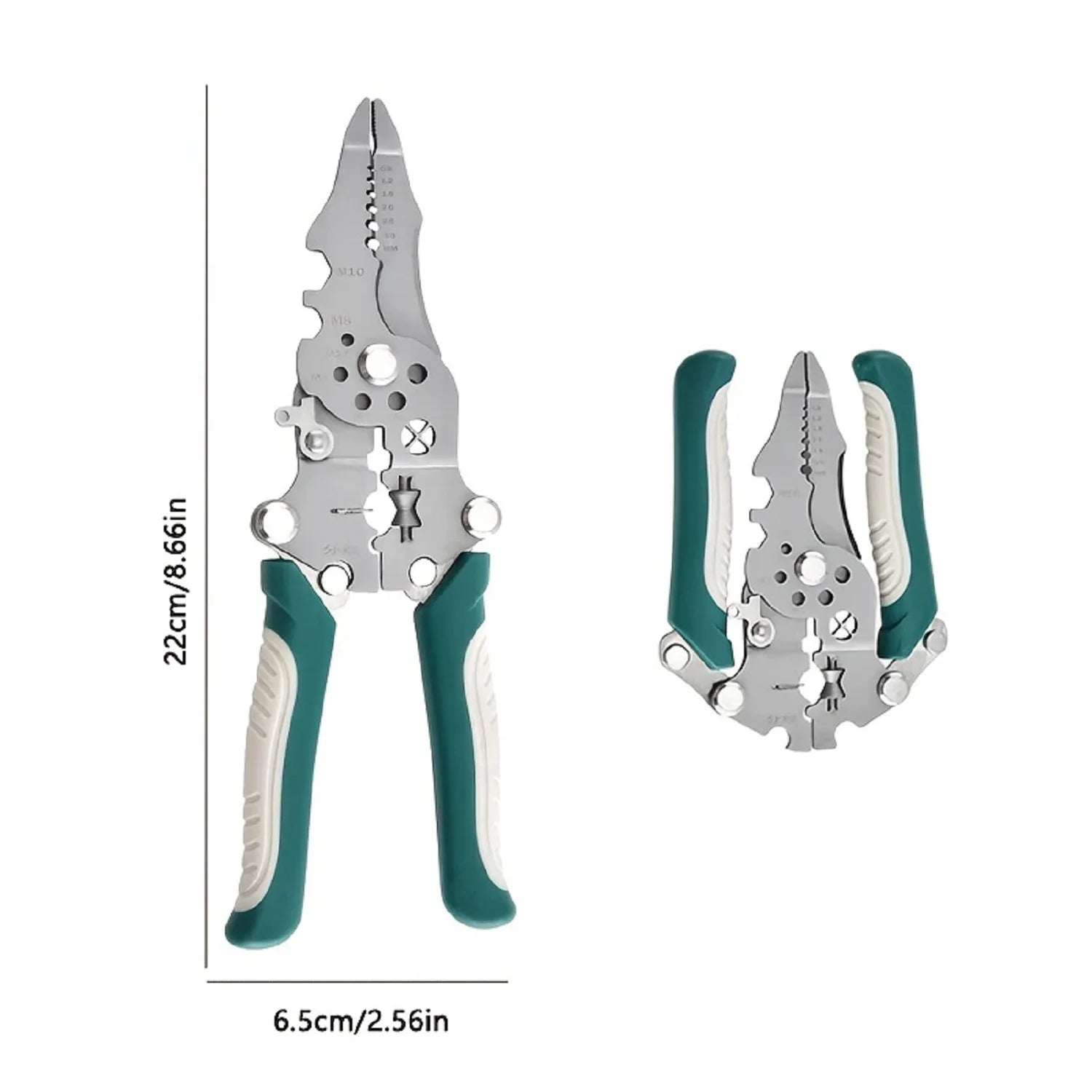 Azylo 18-in-1 Foldable Multifunctional Wire Stripper & Crimping Pliers