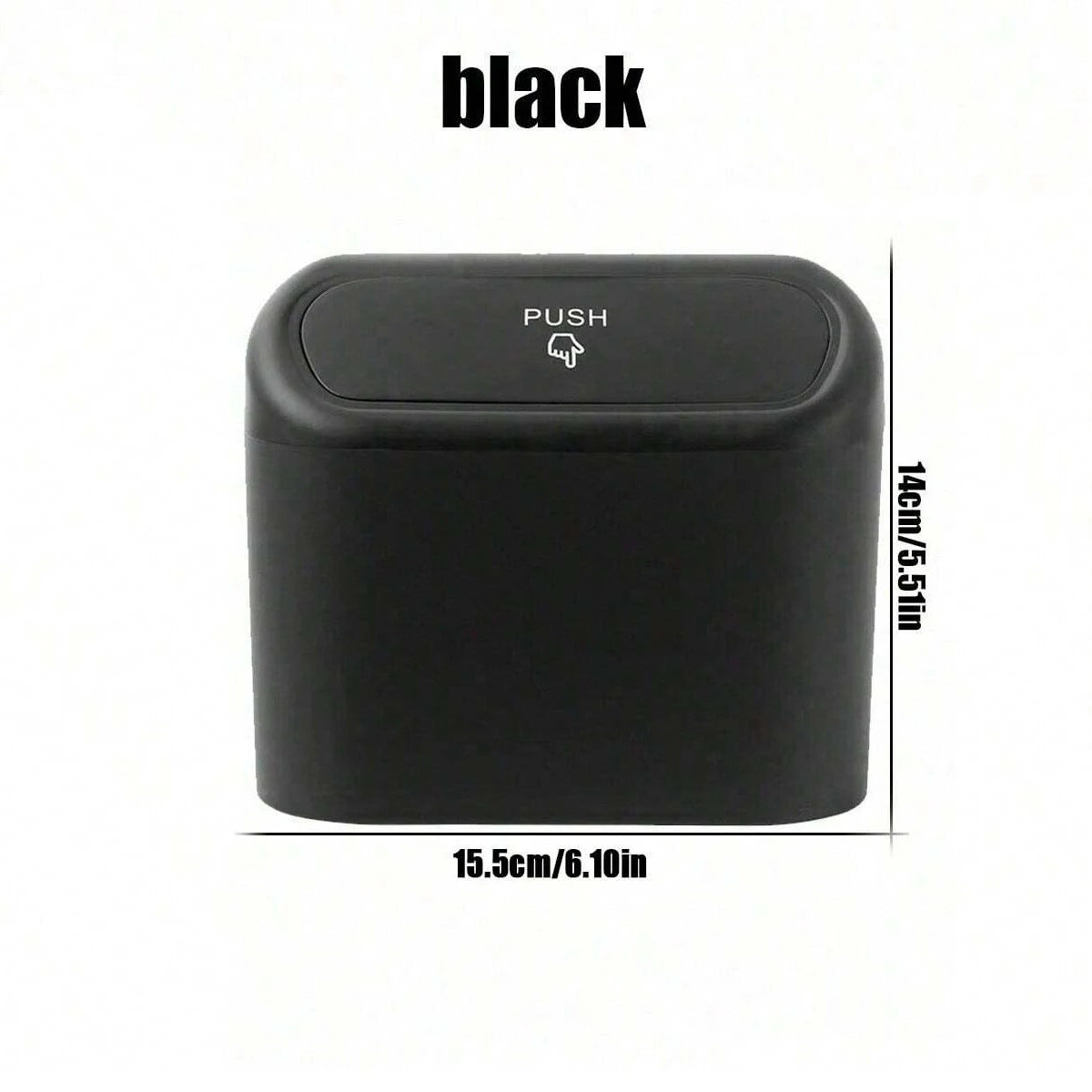 Azylo Leak-Proof Mini Car Trash Can with Lid (+ 4 Rolls Garbage Bags)
