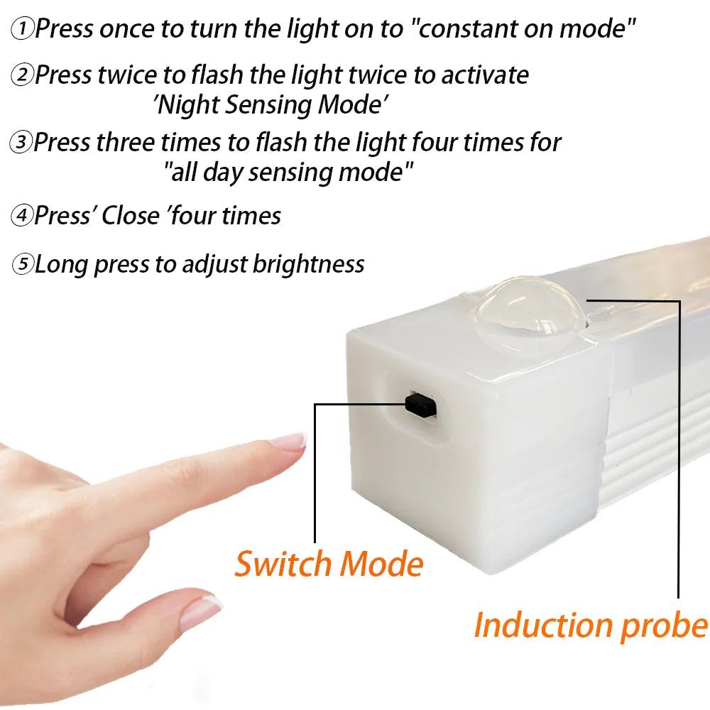 Azylo 3-Color Smart Motion Sensor LED Night Light (Type-C Rechargeable)
